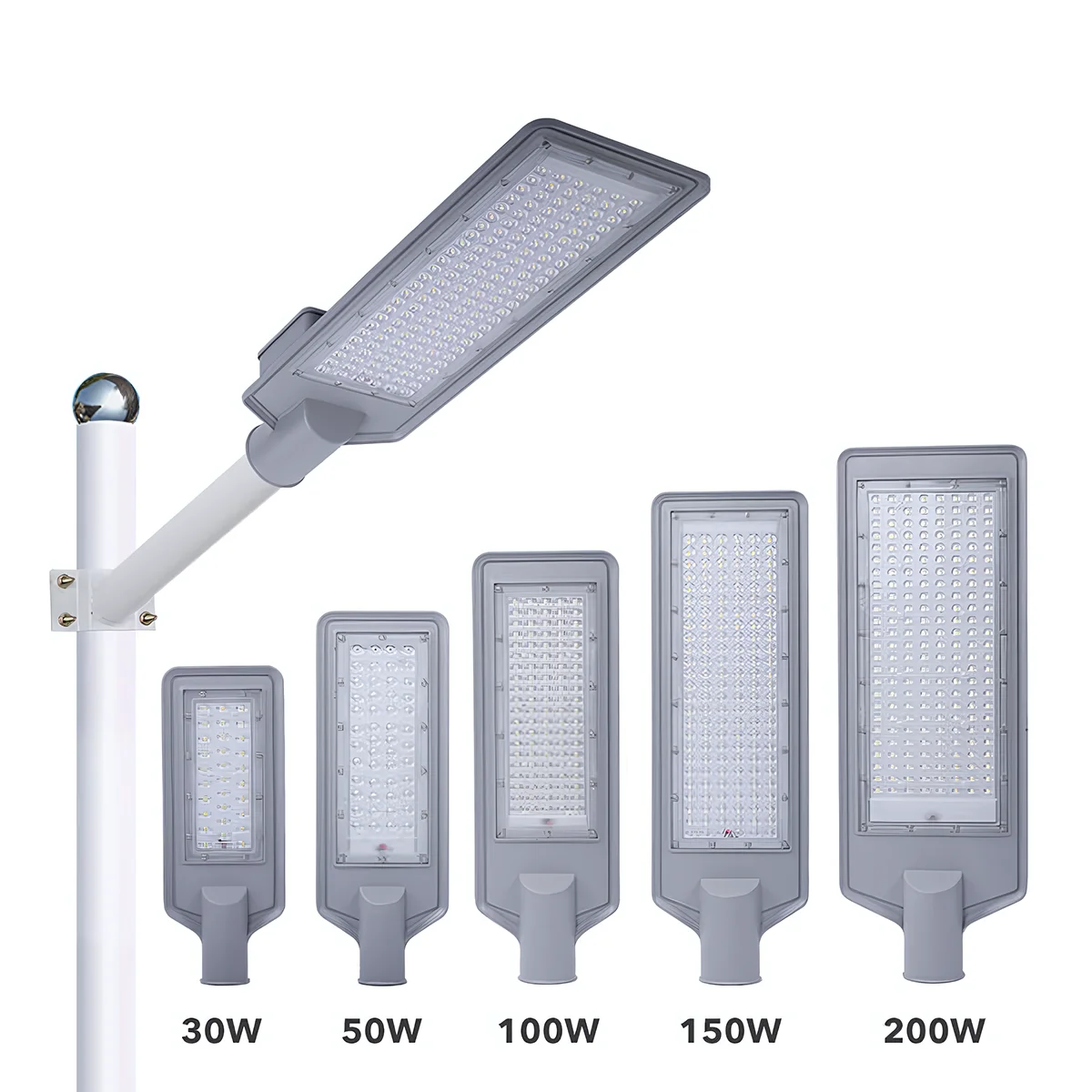 High Power Road Street Lamp Die Casting Aluminum IP65 Outdoor Streetlight 30w 50w 100w 200w 300w Led Street Light