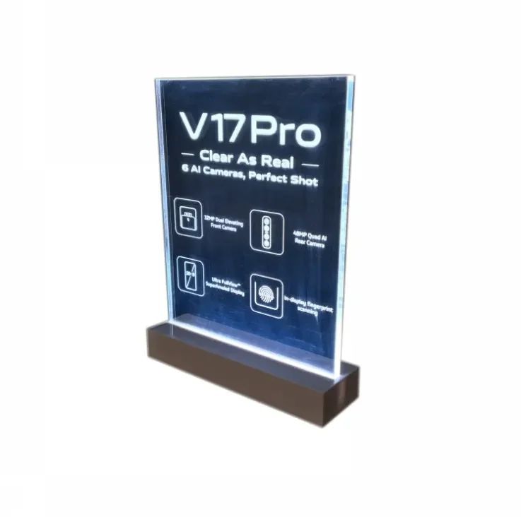 custom acrylic led beer branding logo sign tent glorifiers display stand for alcohol whiskey vodka wine rum champagne liquor