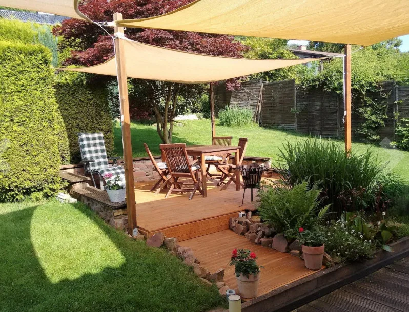 Wholesale 3*3M Square Shade Sail Garden Outdoor Canopy Waterproof  Sun Shade Net UV-proof Awnings Shade Sails