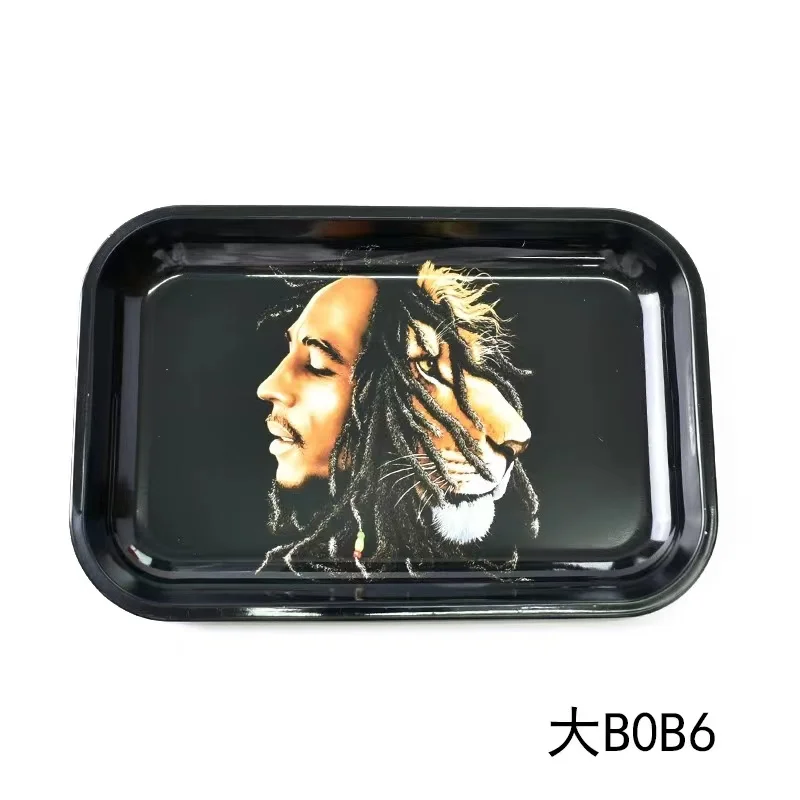 Wholesale Custom Logo Print 18*14cm Metal Roll Trays with Magnetic Lid