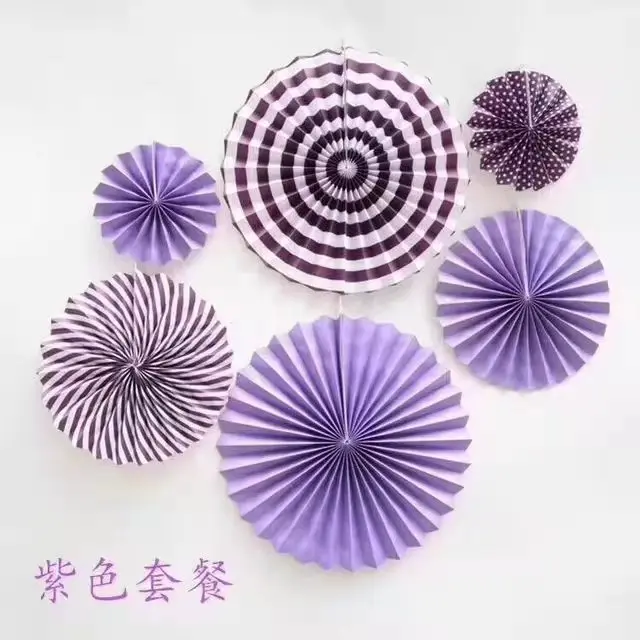 Arts and crafts paper fan color paper fan high -grade art