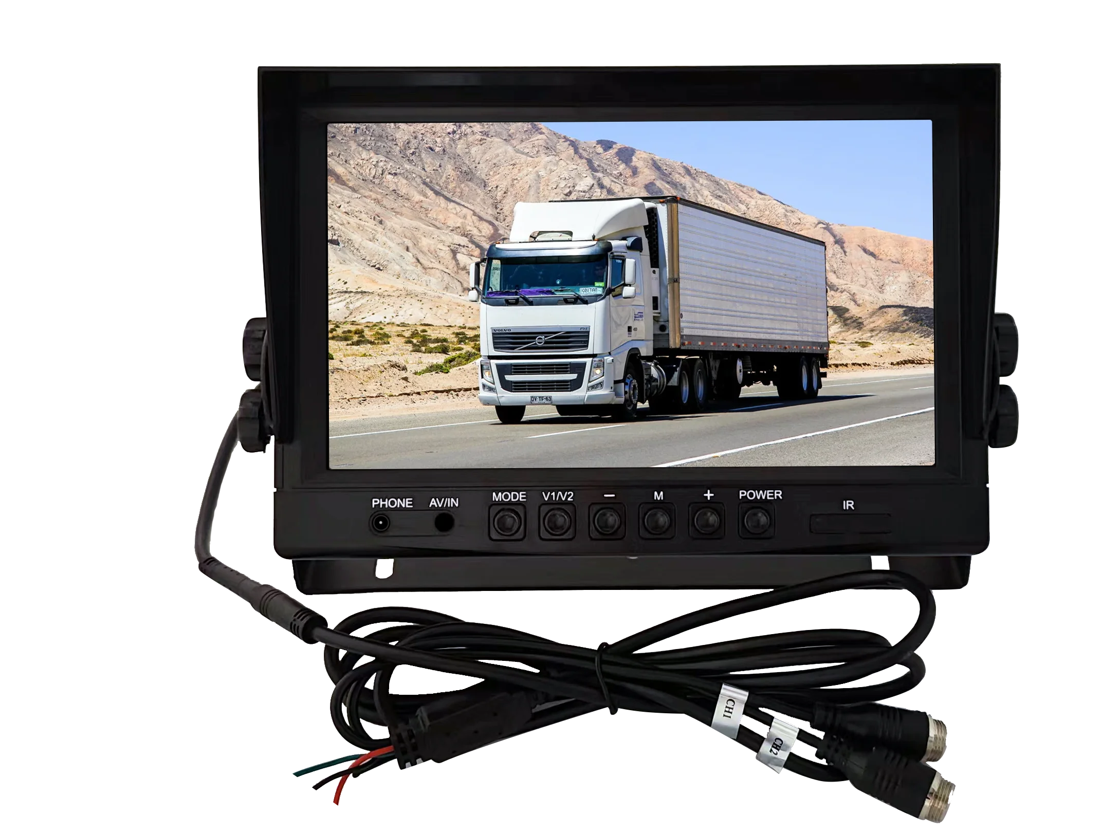 JEEBUS AHD waterproof split screen7 inch 9 inch 10.1 inch car monitor display for bus truck