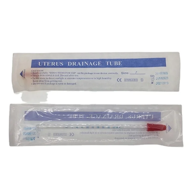 9MM CE ISO Uterus Drainage Tube,Disposable Karman Cannula,Sterile Rigid Curved Curetters,Cannula for Endometrial Sampling