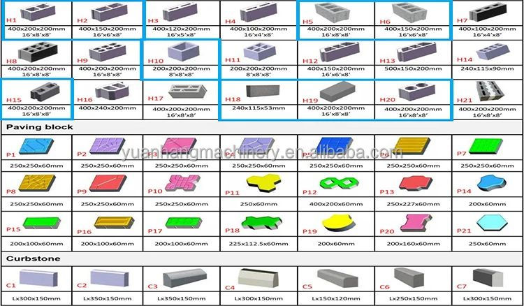 Block machine paver laying cement brick machinery price