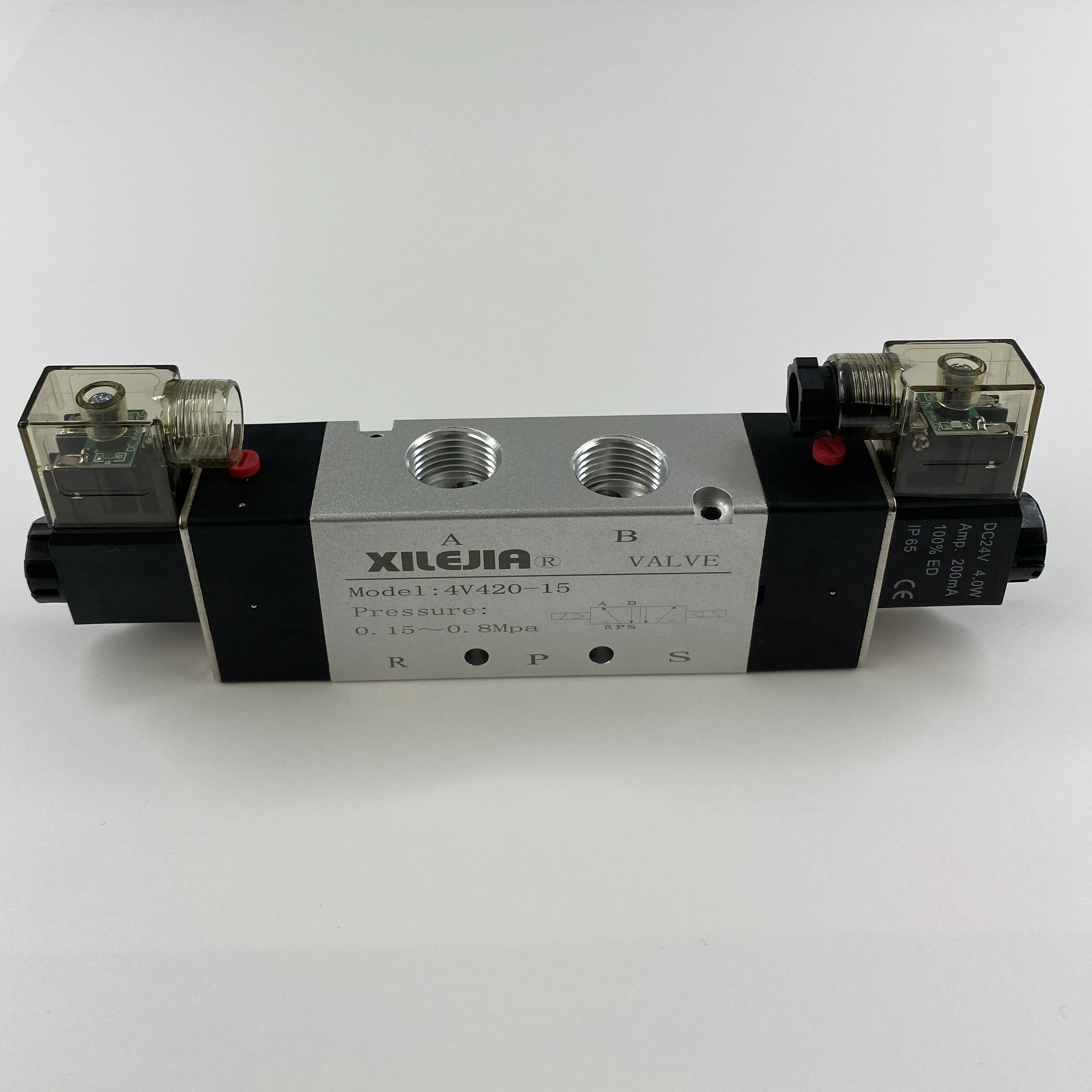 Customize XLJ 5 Way 2 ALLOY Position 4v420-15 Pneumatic control air gas Solenoid Valve 1/2