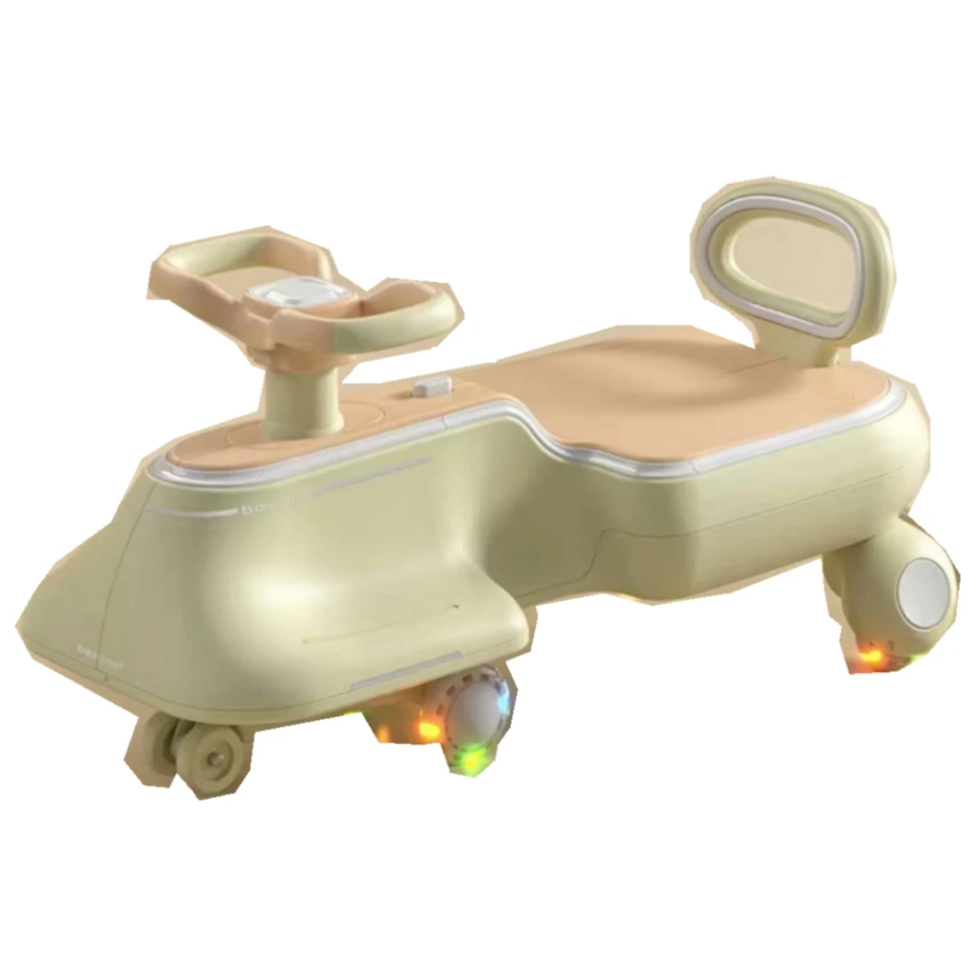 Children Twister car with music beautiful with silicone handlebars silent flash wheel All car environmental protection PP