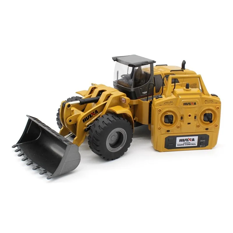 Hot Sale 22 Channels Huina 1583  RC Engineering Vehicle Smart Toys 1:14 Scale  Bulldozer Trucks Metal Model RC Cars Boy Gift