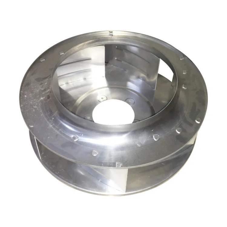 Custom Aluminum Impeller Backward Curved Centrifugal Fan Wheel  passes over balance test
