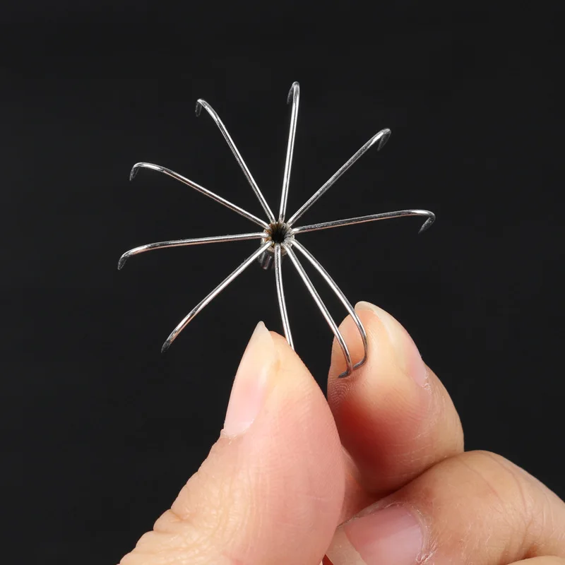 
Large Fishing Hooks Snagging Weighted Treble Hooks Stainless Steel Elegant 