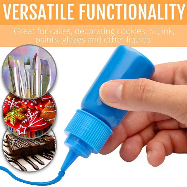 6 Easy Squeeze Applicator Bottles, Cookie Cutters and Cake Decorations, Food Coloring and Royal Frosting Supplies