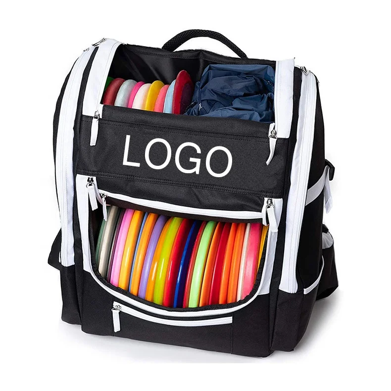 Большой емкости изготовленные на заказ черный логотипа спортивные discgolf Кемпинг высокого качества сумка диск Гольф рюкзак