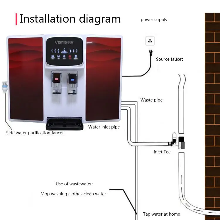 Hot and cold water purifier ro manufacturers drinking purifiers machine desktop reverse osmosis water purification machine