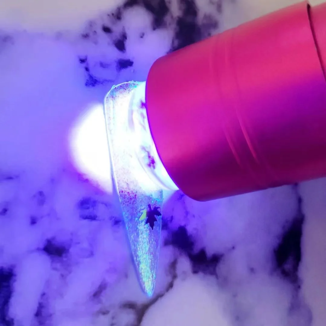 Многофункциональная Мини УФ светодиодная лампа для ногтей пресс сушеный цветок лак сушилка с силиконовой головкой