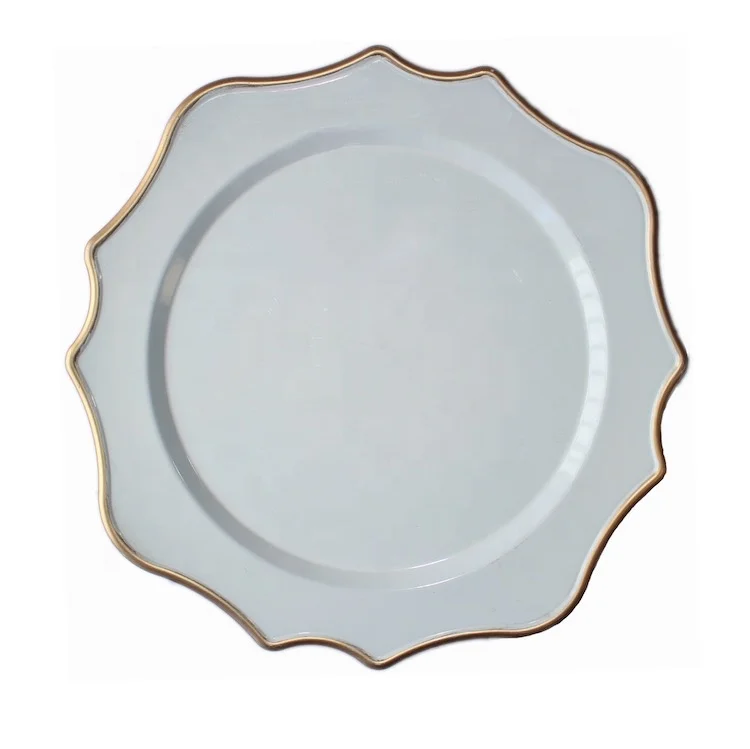  Plastic sunflower 13inch gold rimr vintage glass plates Customizable