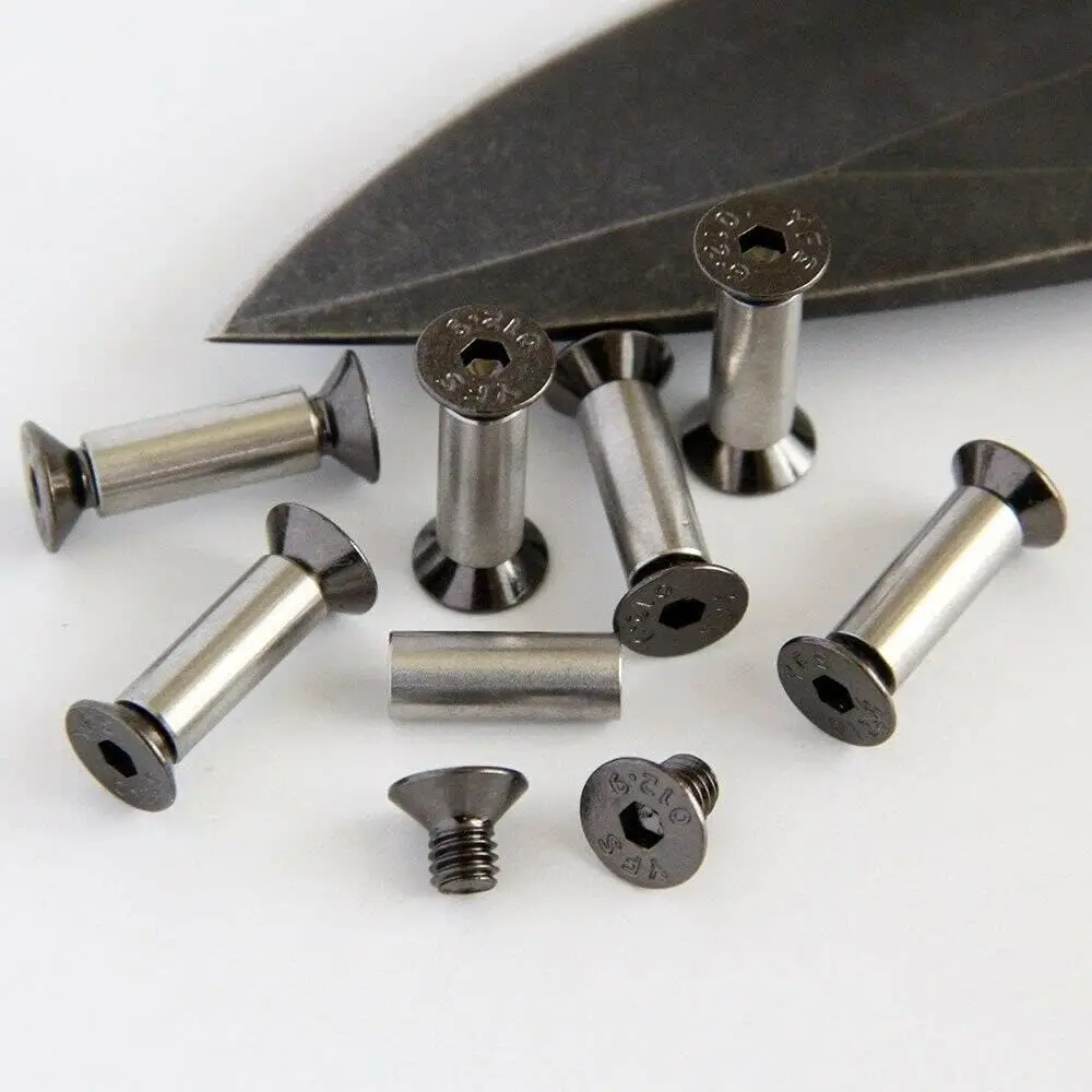 Factory Custom M5 Stainless Steel Bolt Rivets Screw Fastener Nut DIY Material for Knife Handle