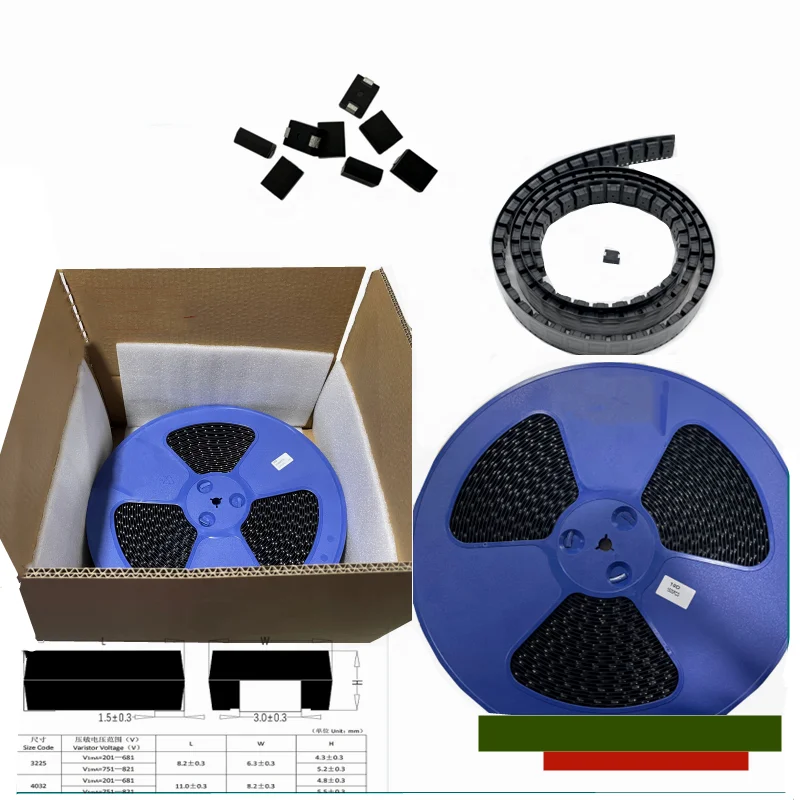 SMD plastic package 4032 SMT surface mount 4032K201 to 4032K751 Chip zinc metal oxide varistor 200V-750V for surge protection