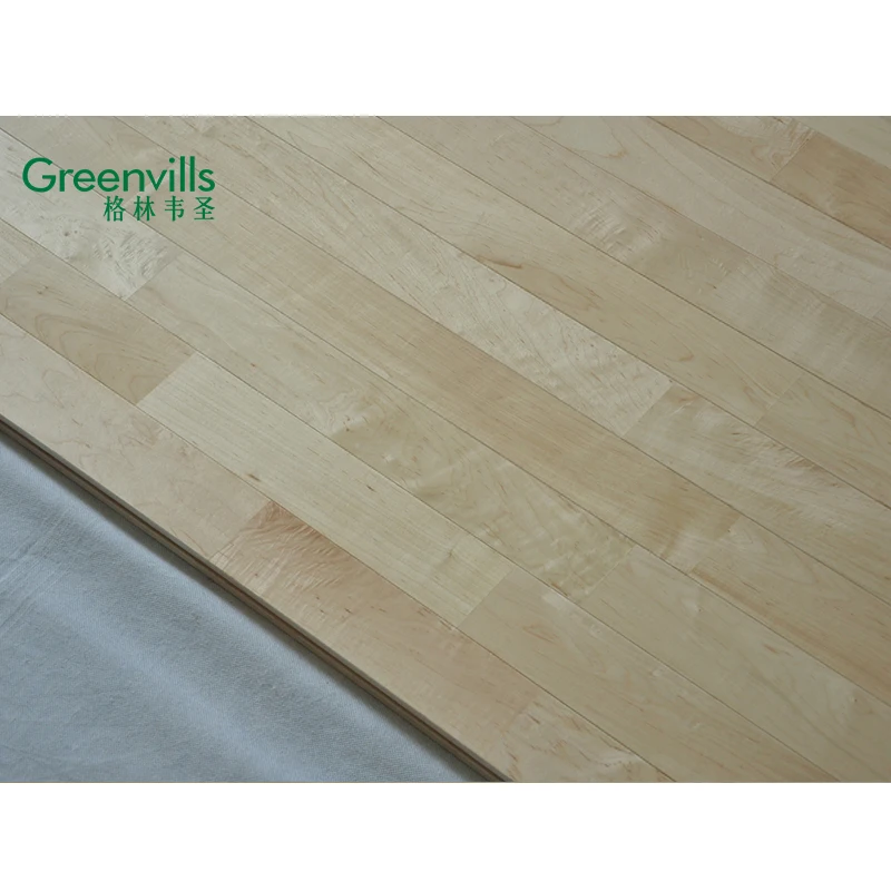 Basketball court flooring Chinese maple birch, solid wood flooring