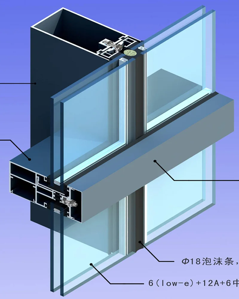 Commerce Exterior Structural Glass Facade Building Wall Aluminum Panels Aluminum Curtain from Supplier