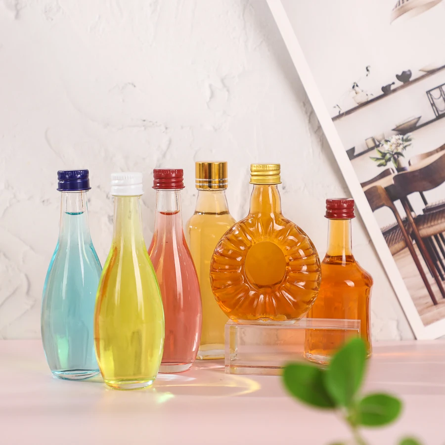 Мини-покровитель Текила Коктейль Стеклянная бутылка разной формы 50 мл маленькая стеклянная для водки виски Джин