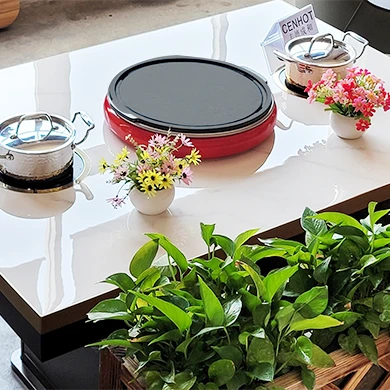 CENHOT Wholesale Fashion Red Round Electric BBQ Grill Iron Pan For Restaurant