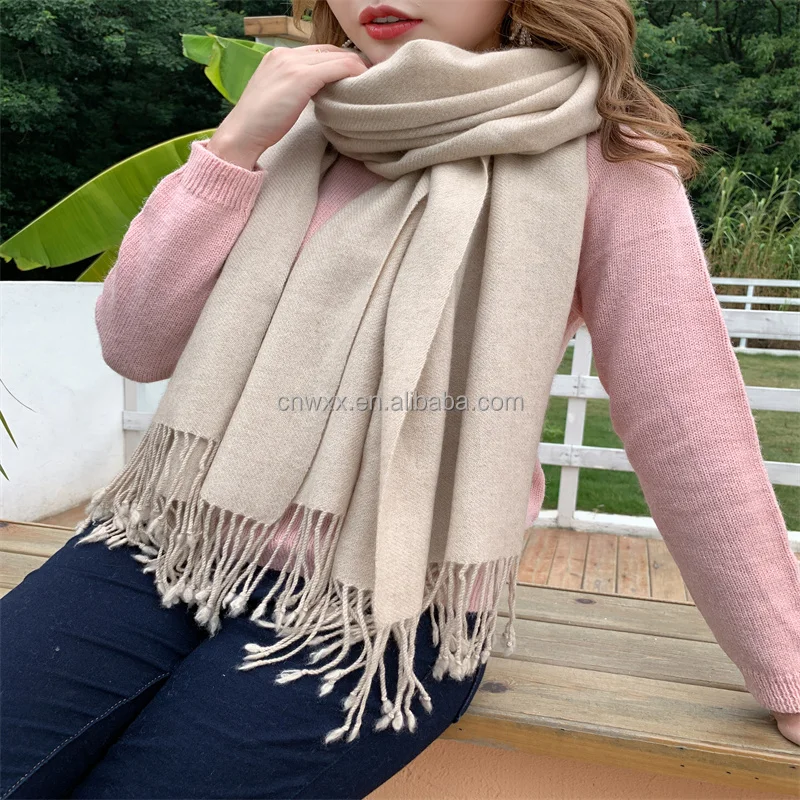 New neutral wind autumn and winter scarf 100% pure cashmere scarf winter couple fringe cashmere