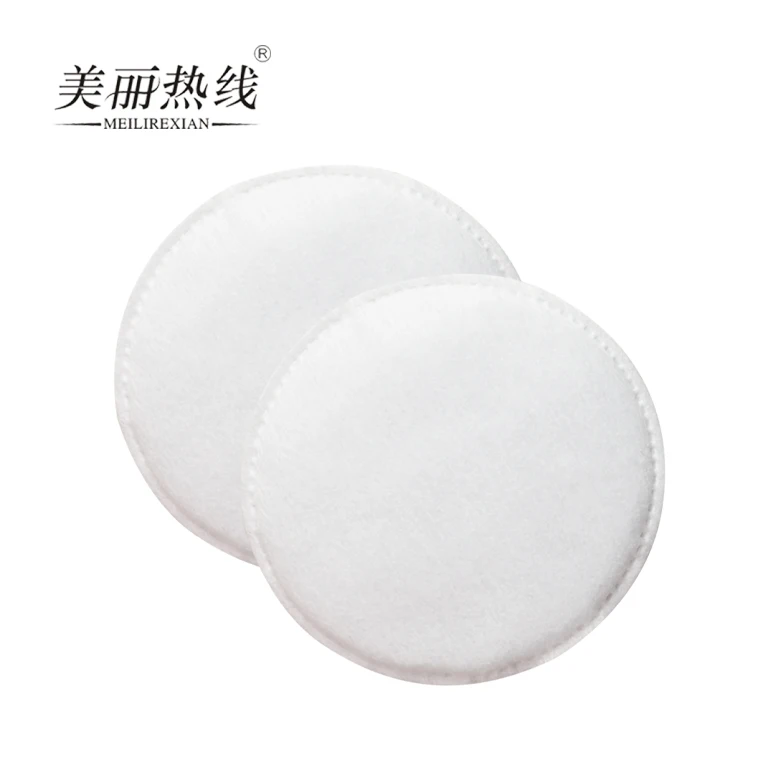  wholesale disposable biodegradable round shape makeup remover pads cotton facial cleaning