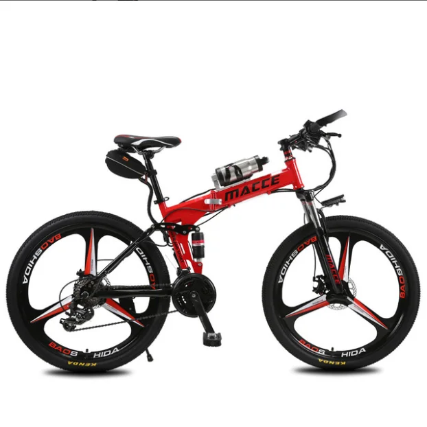 Lithium Folding Adult Electric Mountain Bike 26 Inch 21 Speed 36V 250W