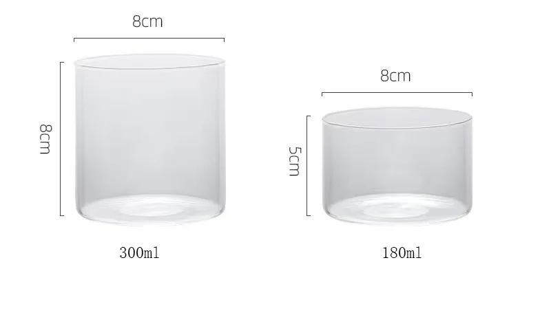 180ml 6oz Food Grade High temperature proof pudding bowl glass ice cream cup  yogurt cup Bird Nest Glass Jar For Dessert