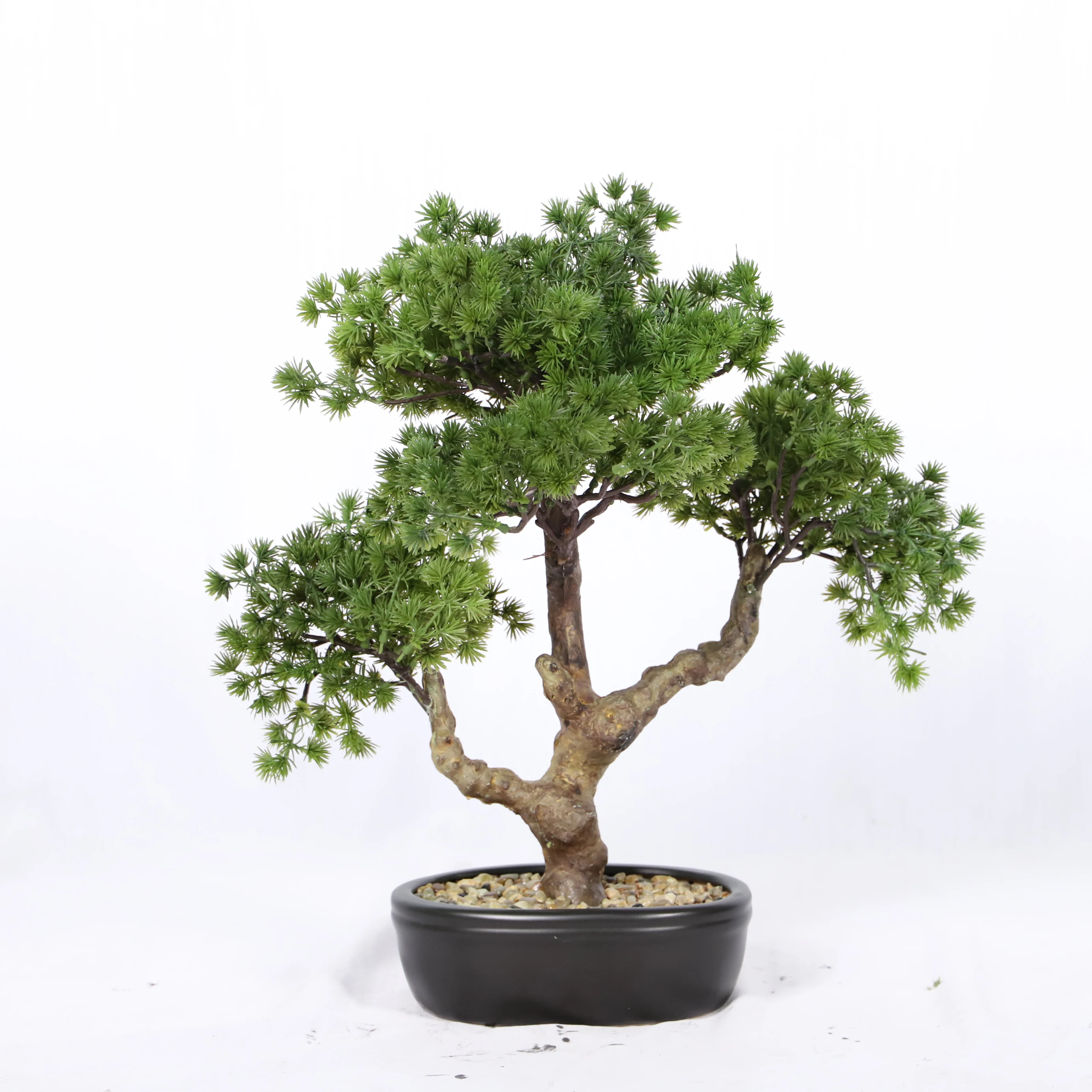 New Arrival Home Decoration Pine potted Artificial Small Tree Plastic Artificial Plants Greenery Pine Bonsai Plant