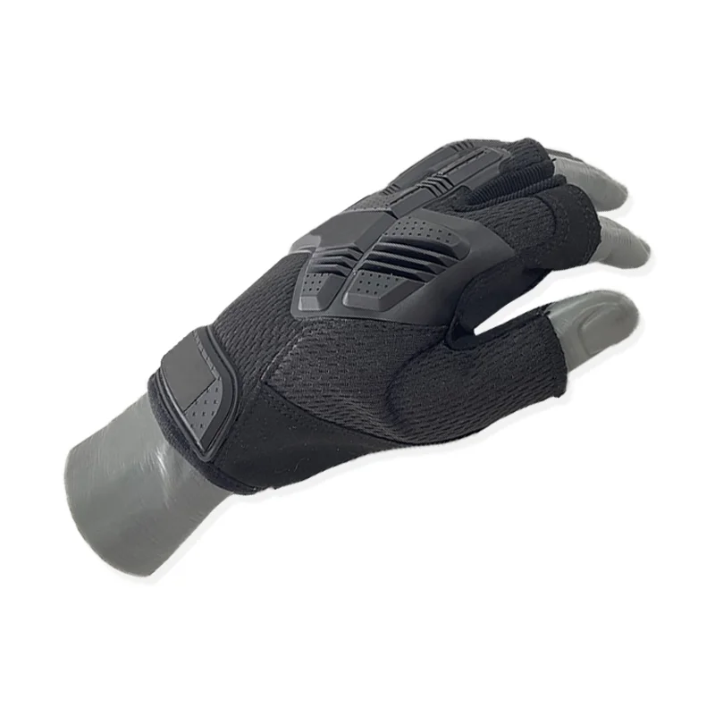 Custom Logo Durable Safety Work Hard Knuckle Anti-Slip Tactical Gloves Foam Pad High Impact Black Outdoor Use