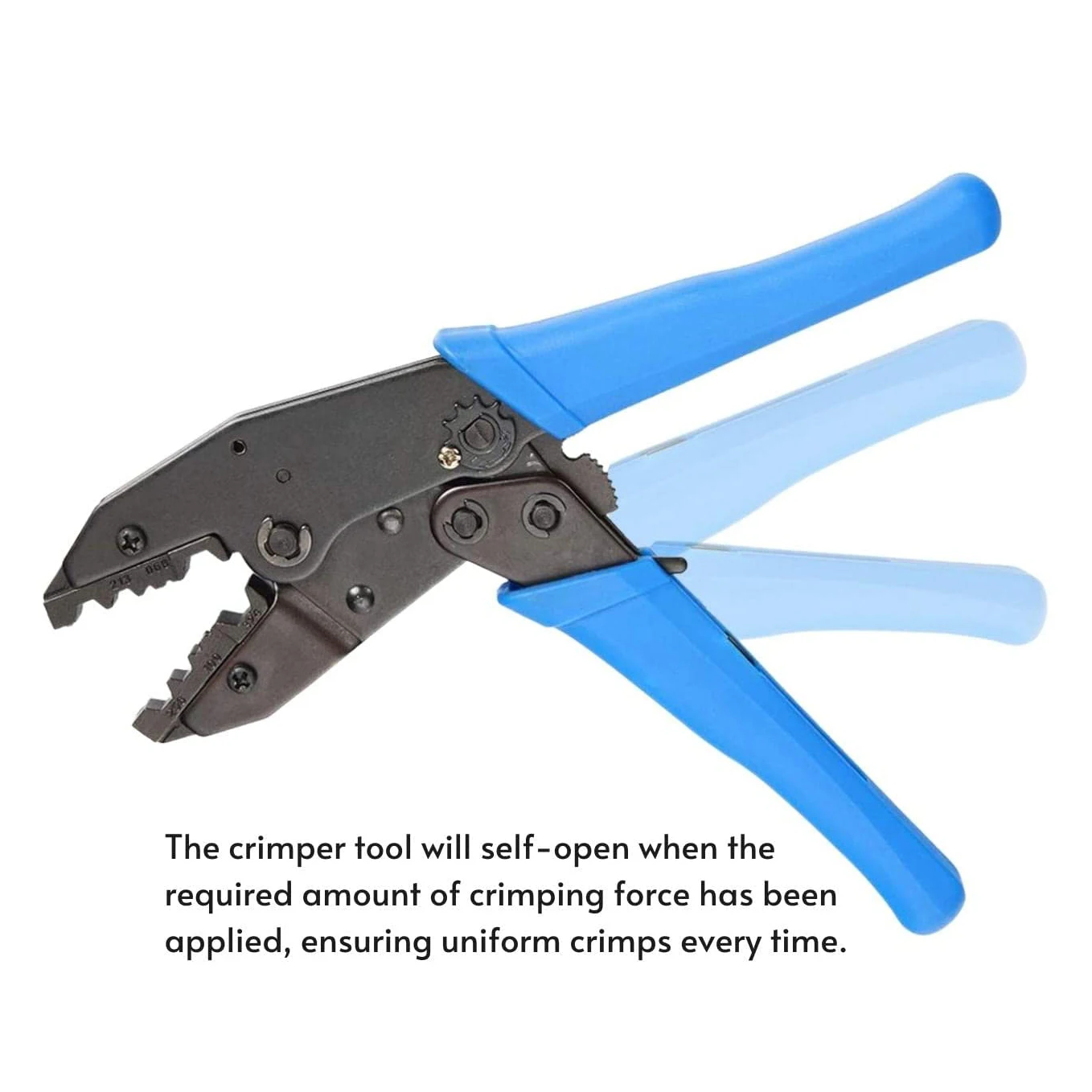 Fixed Jaw Coaxial Cable terminal crimper ratcheting wire crimping tool for RF connector