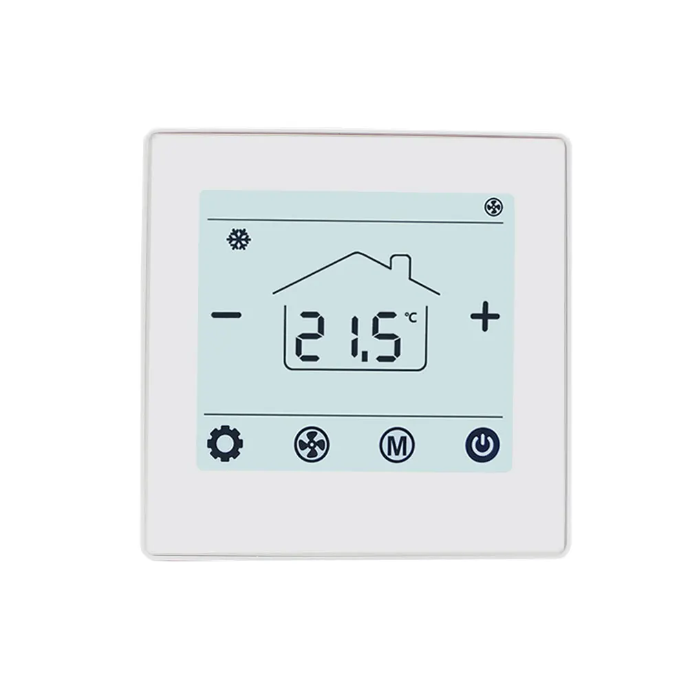 110V 220V Ac Touch Screen 2 Pipe 4 Pipe Fan Coil Thermostat Bacnet Fcu Digital Room Thermostat for Central air Conditioner