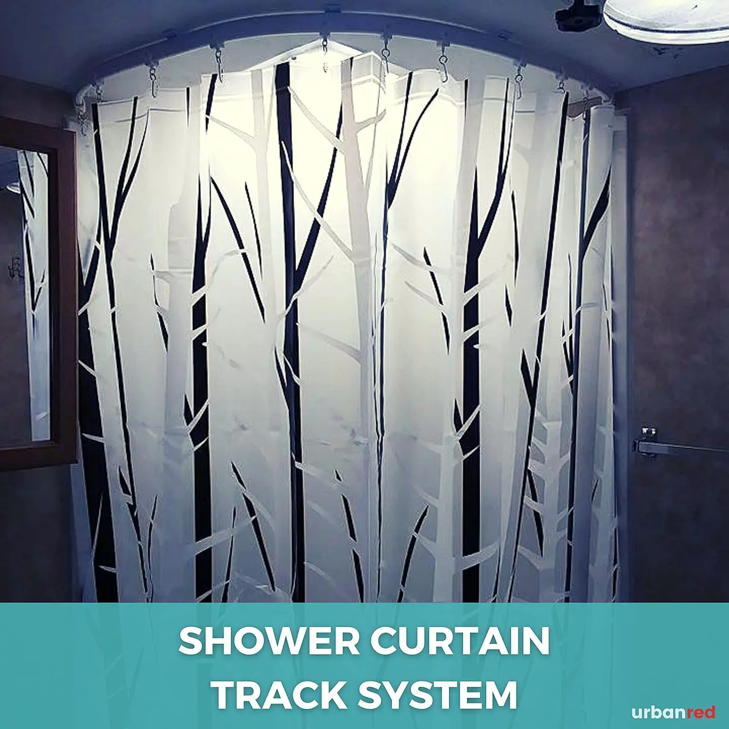 Flexible Bendable Ceiling Curtain Track 5 Meters Mount for Curtain Rail with Track System RV Curtain