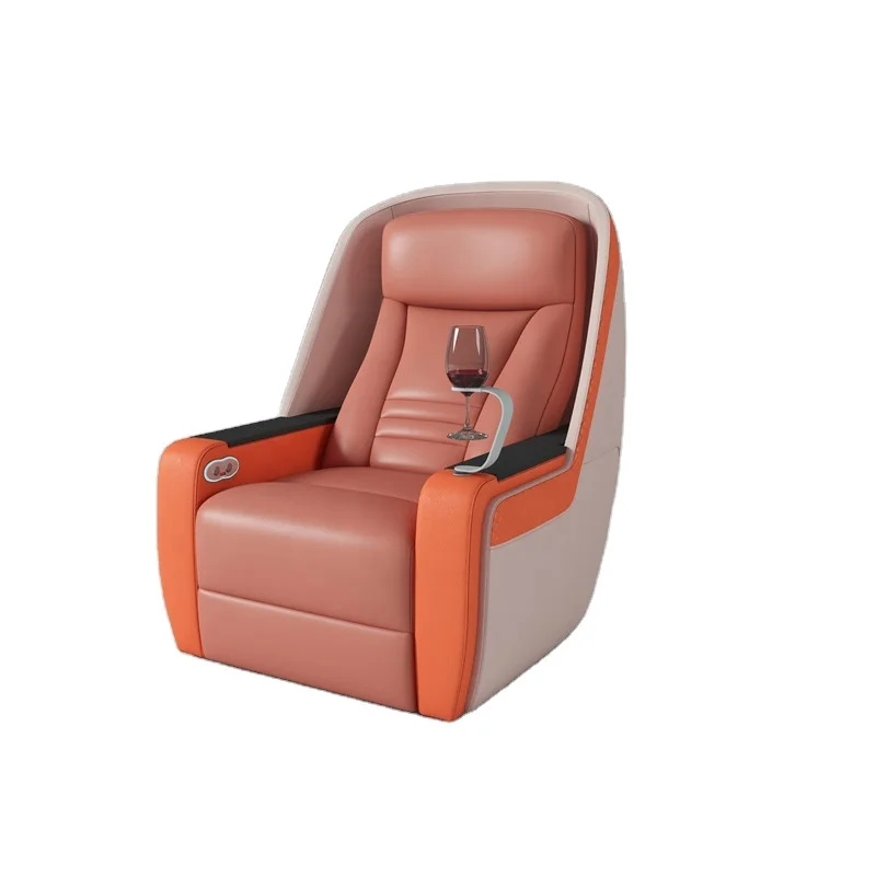 VIP multi-functional led light luxury recliner sofa,video room electric massage smart Cabin Home Theater sofa