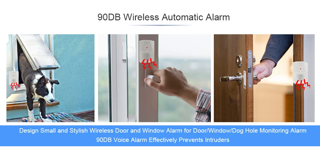 Wireless Security Anti Theft Magnetic Contact Home Alarm System Door Window Open Sensor Alarm with DIY MP3 Voice