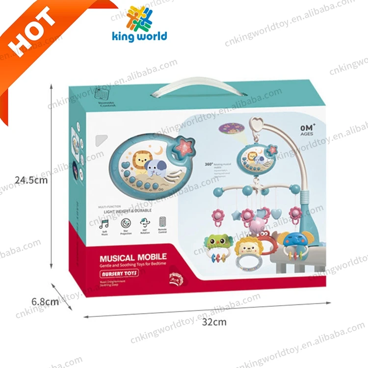 KW Animal Projection Bed Bell Baby Music Crib Mobile Toy Musical Sweet Clodle Musical Got mobile baby with Infant Hanging Toys