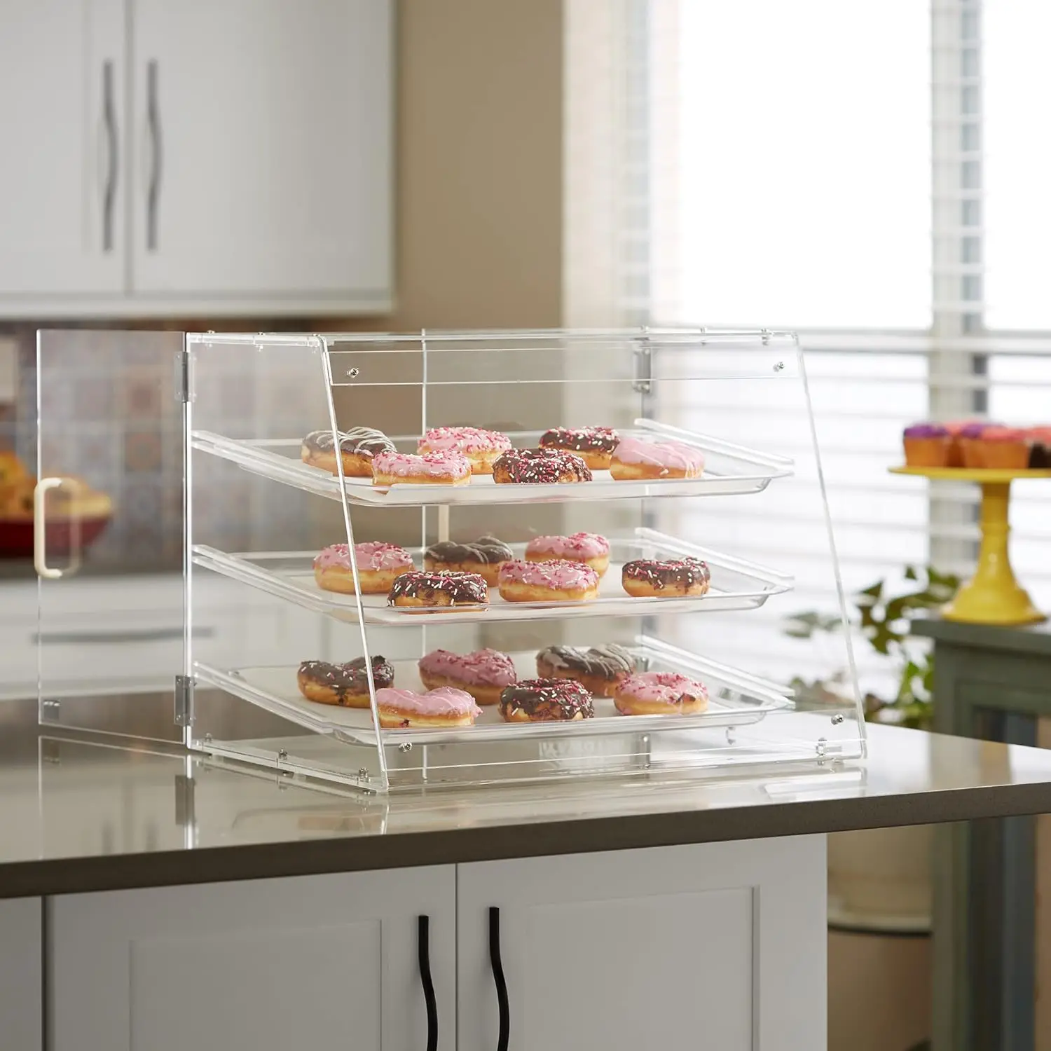 Simple Acrylic Plexiglass Display Box Table Top Cake Bread Display Cases