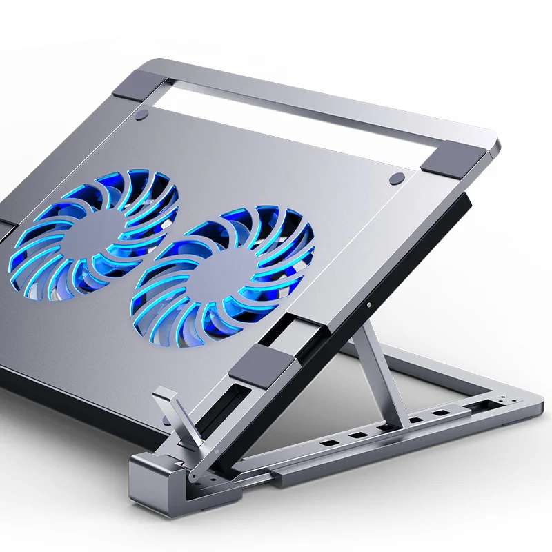 Cooling Bracket Notebook Stand Computer Bracket with Fans Laptop Stand Aluminum Cooling Computer Stand