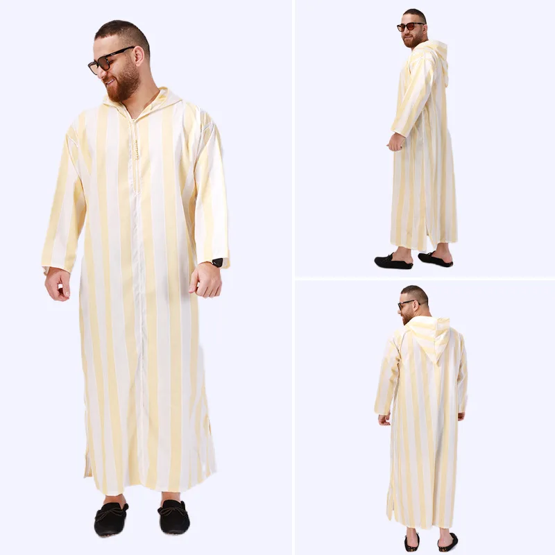Traditional Muslim Clothing Islamic Quality Abaya Dubai Islamic Man Dresses Arabia Saudi Moroccan Kaftan Thobe for Men