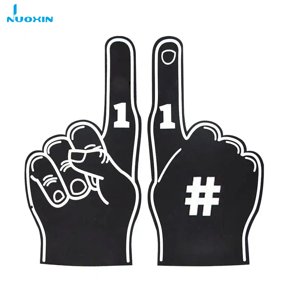 Nuoxin Professional Custom Shape Promotional Cheering EVA Foam Sponge Fingers Foam Hand For Sport Events Cheering