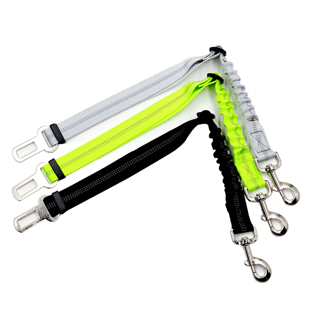 Adjustable Pet Car Seat Belts Anti-Rush Pet Car Leash Reflective Pet Dog Car Seat Belt Harness Leash