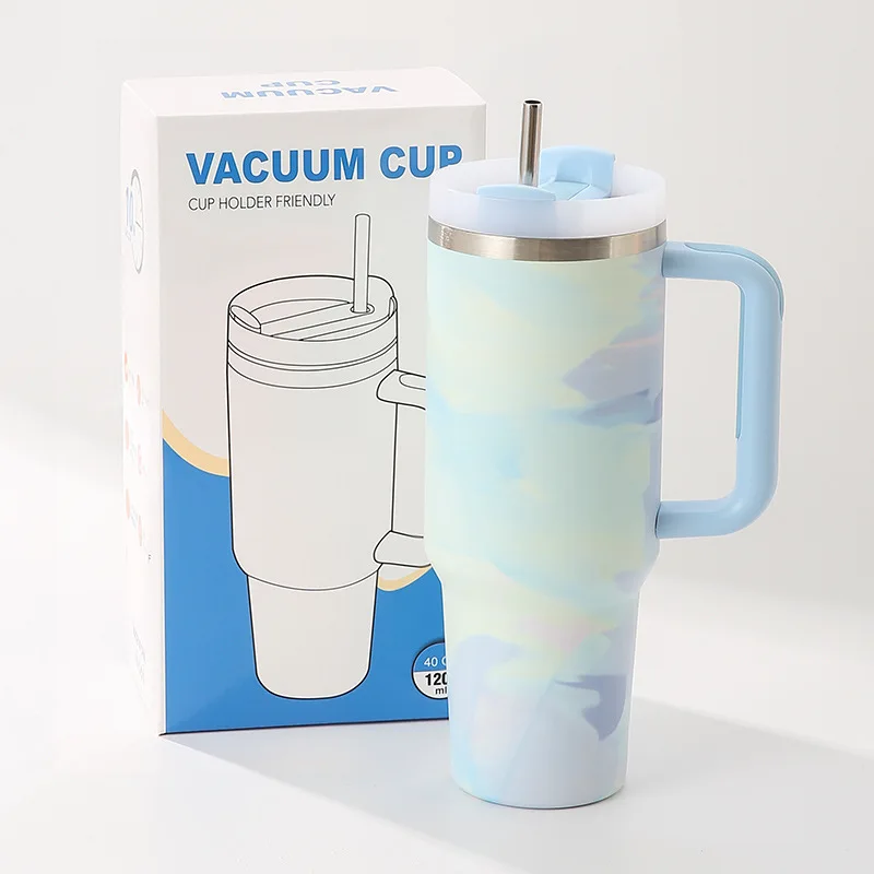 Hot Sale 40oz Insulated Stainless Steel Vacuum Tumbler Cup Travel Camping Double Wall Stainless Steel Tumbler With Handle