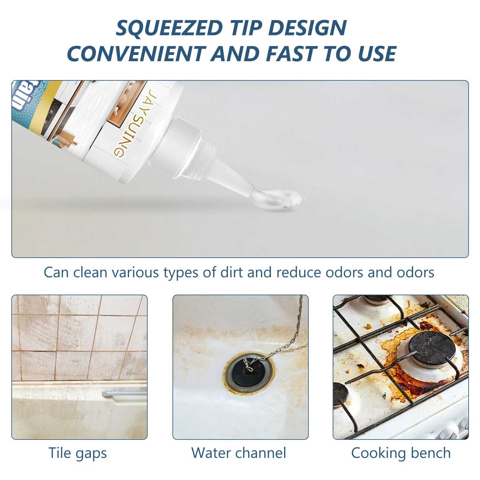 Jaysuing Household mildew removal gel Kitchen Bathroom Wall cleaning refrigerator washing machine silicone ring ant-mold agent