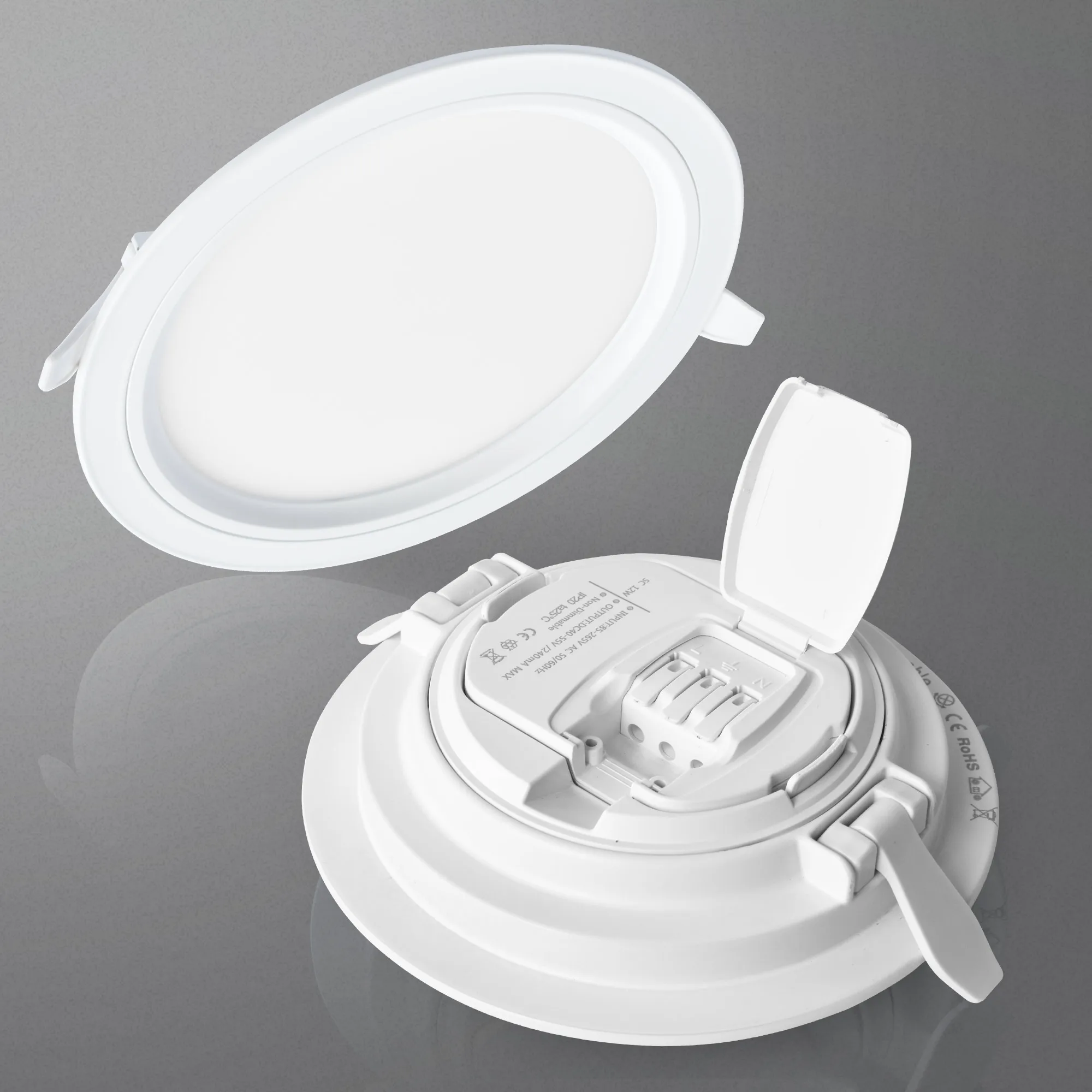 3000K 4000K 6000K LED Recessed Dimmable Office Down Light Adjustable Panel Ceiling Light Round SMD LED Downlights