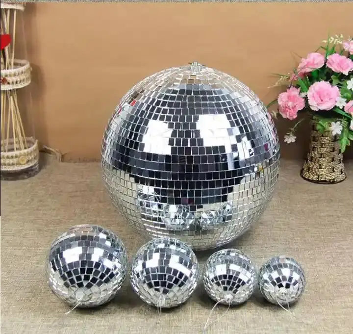 Classic Glass LED Disco Light Ball Mirror Ball Stage Light DJ Night Club Wedding Decorations