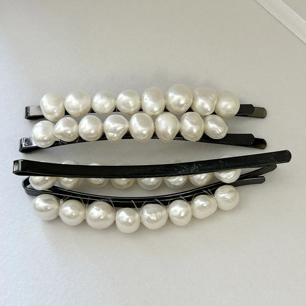 Wholesales Pearl Bobby Pin New Women Baroque Handmade Natural Freshwater Pearl Hair Clips 24k gold plated  and black gun color