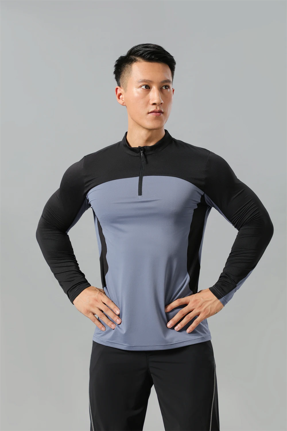 2024 new design Unisex quarter zip jacket mens 1/4 zip pullover custom logo fast drying 1/4 zip tracksuit