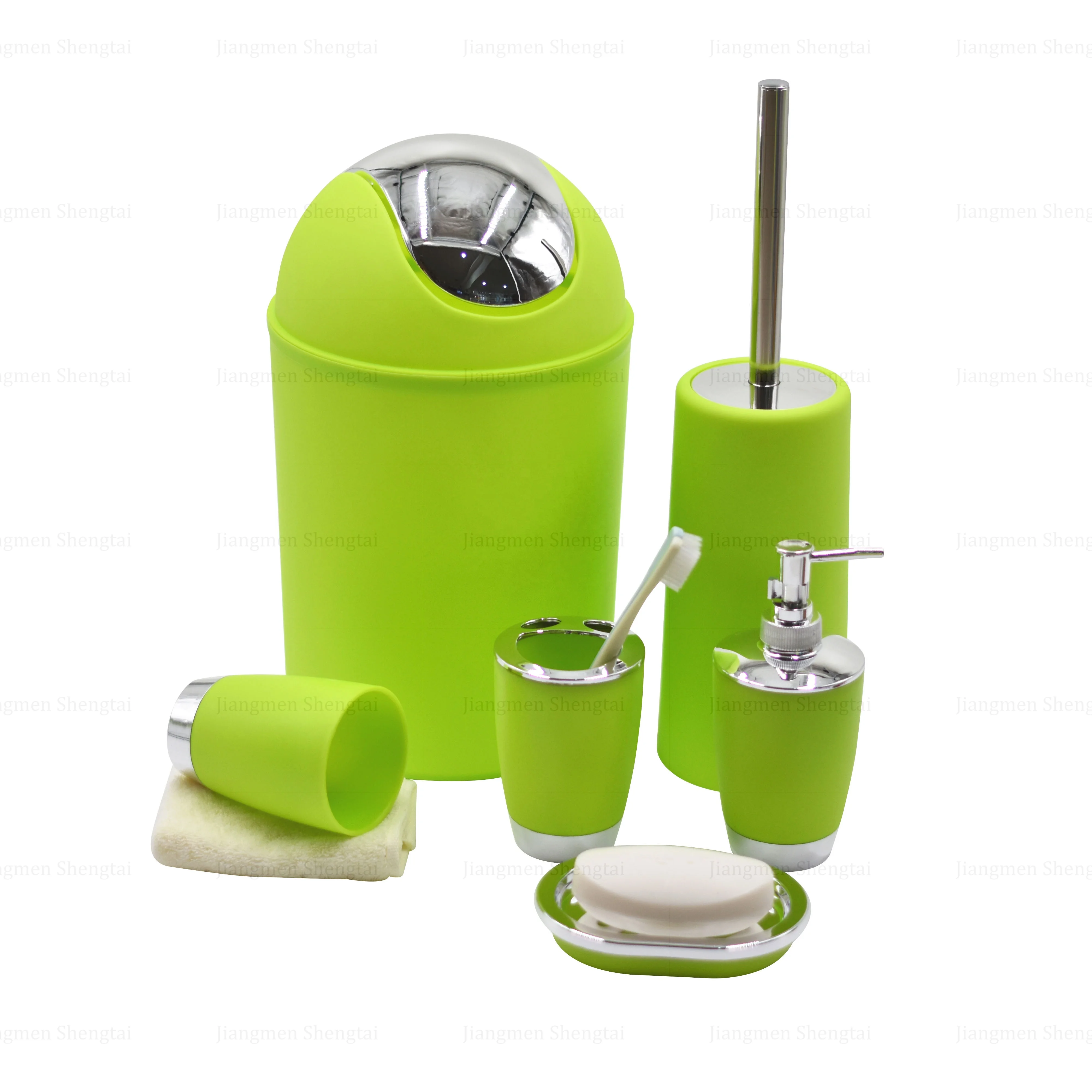 6 Pieces Toilet Cleaning Tools Bathroom Set Bathroom Hot Sale Products Modern 1PC/PE, 1set/white Box or Color Box Acceptable