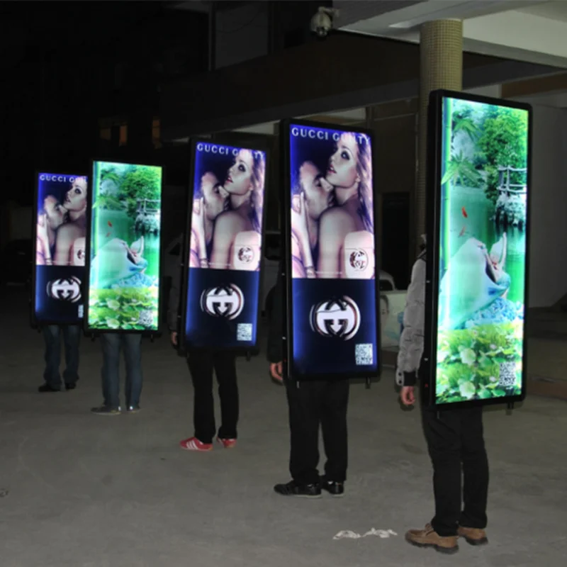 Human Walking LED Digital Signage Display Advertising 1450*630*50mm  Backpack Light Box Walking Billboard