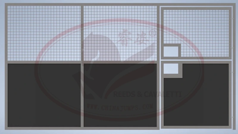 Reeds Australia  style wire net stable, hdpe board HDG portable stable